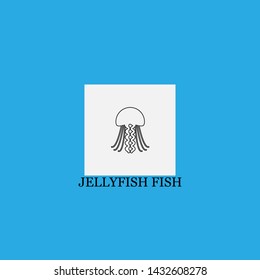 jellyfish fish icon sign signifier vector