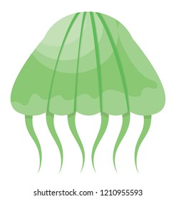 Jellyfish flat colored icon