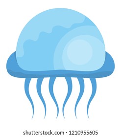 Jellyfish flat colored icon