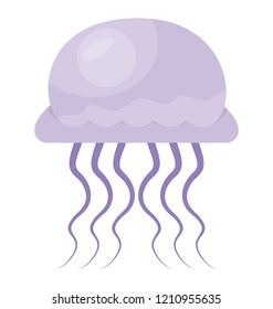 Jellyfish flat colored icon