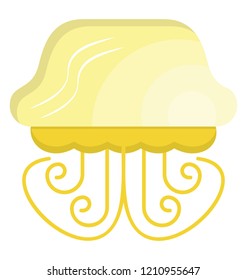 Jellyfish flat colored icon