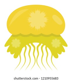Jellyfish flat colored icon