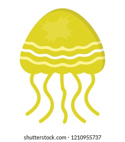 Jellyfish flat colored icon