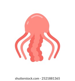 Jellyfish Flat Icons, Vector illustration