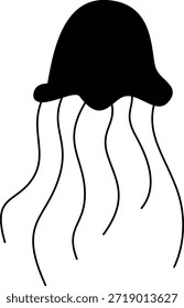 Diseño de Ilustración vectorial plana de medusas
