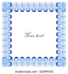 Jellyfish greeting card. Vector illustration.