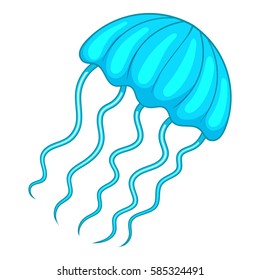Jellyfish icon. Cartoon illustration of jellyfish vector icon for web