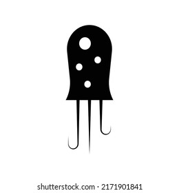 Jellyfish icon design isolated on white background
