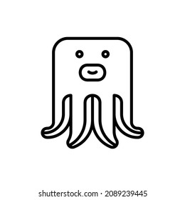 Jellyfish icon. Icon design. Template elements. Flat style