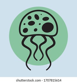 Jellyfish icon design vector illustration