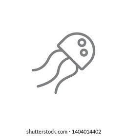 Jellyfish icon. Element of beach holiday icon. Thin line icon for website design and development, app development. Premium icon