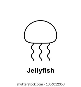 Jellyfish icon. Element of summer holiday icon. Thin line icon for website design and development, app development. Premium icon
