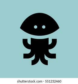 jellyfish icon. isolated sign symbol