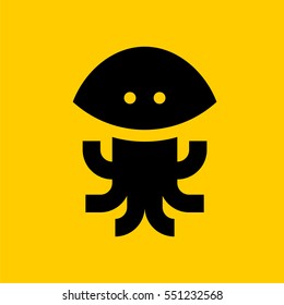jellyfish icon. isolated sign symbol