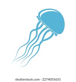 Jellyfish icon logo design illustration