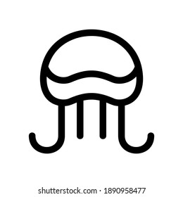 jellyfish icon or logo isolated sign symbol vector illustration - high quality black style vector icons
