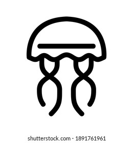 jellyfish icon or logo isolated sign symbol vector illustration - high quality black style vector icons
