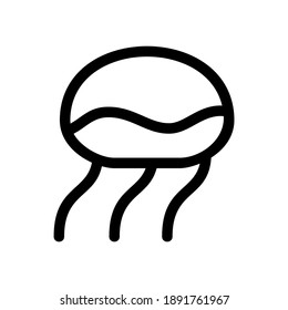 jellyfish icon or logo isolated sign symbol vector illustration - high quality black style vector icons

