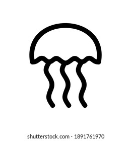 jellyfish icon or logo isolated sign symbol vector illustration - high quality black style vector icons
