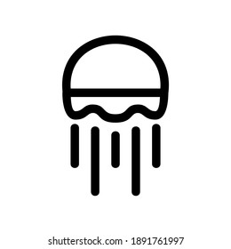 jellyfish icon or logo isolated sign symbol vector illustration - high quality black style vector icons
