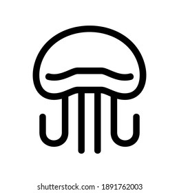 jellyfish icon or logo isolated sign symbol vector illustration - high quality black style vector icons
