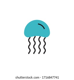 jellyfish icon modern vector illustration. isolated on white background