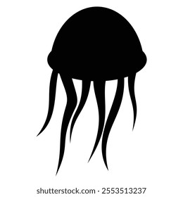 Jellyfish Icon for Ocean Life and Aquatic Illustrations