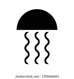 Jellyfish icon on white background