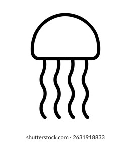 jellyfish icon on white background vector
Vector line icon animals