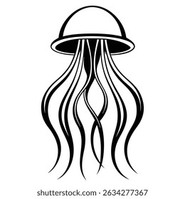 Jellyfish Icon on white background