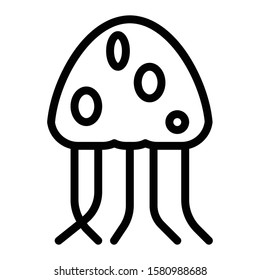 jellyfish icon outline vector design