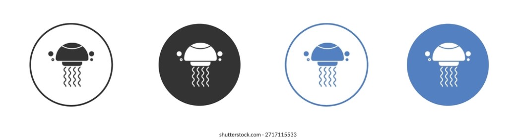Conjunto de pictogramas de ícone de água-viva. Designs de ícone de vetor