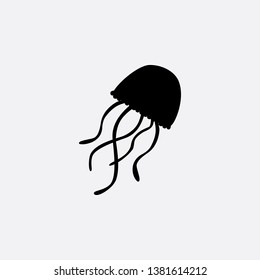 jellyfish icon sign signifier vector