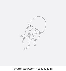 jellyfish icon sign signifier vector