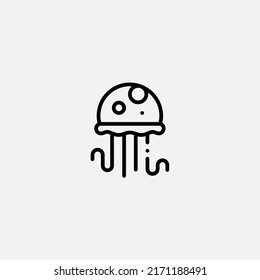 Jellyfish icon sign vector,Symbol, logo illustration for web and mobile