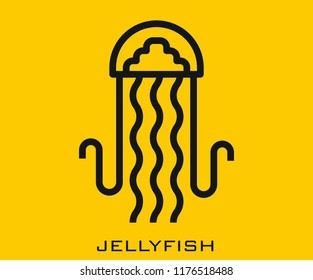 Jellyfish icon signs