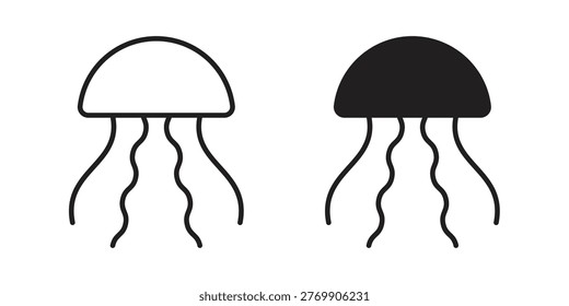 Jellyfish icon. Simple outline style for web and app. Vector icon