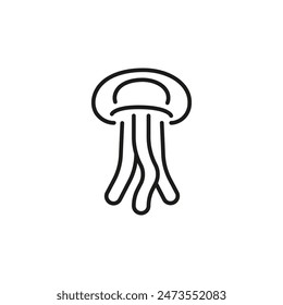 Jellyfish icon. Simple jellyfish icon for social media, app, and web design. Vector illustration.