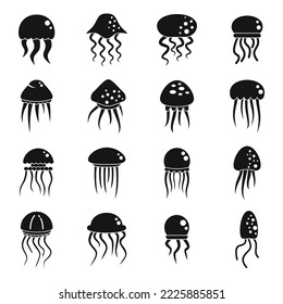 Jellyfish icon simple vector. Marine jelly. Sea fish