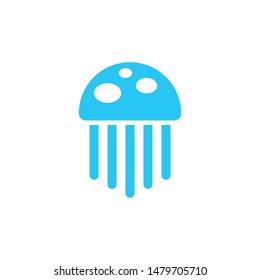 jellyfish icon symbol logo design vector