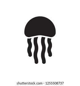 jellyfish icon vector glyph style