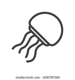 Jellyfish Icon, Vector Illustration