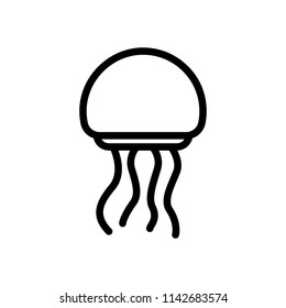 jellyfish icon, vector illustration.