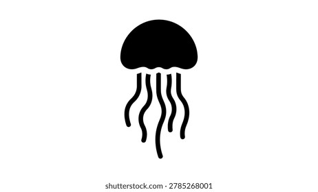 Jellyfish Icon Vector Illustration Design