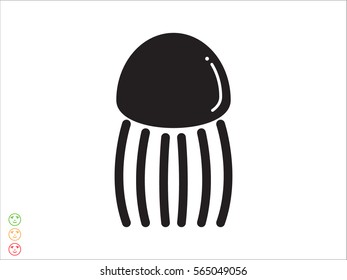 jellyfish, icon, vector illustration eps10