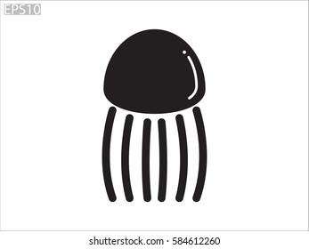 jellyfish, icon, vector illustration eps10