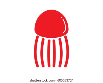 jellyfish, icon, vector illustration eps10