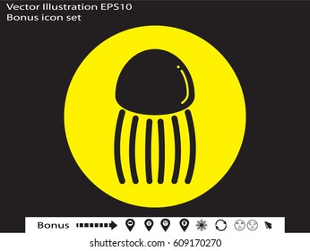 jellyfish, icon, vector illustration eps10