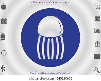jellyfish, icon, vector illustration eps10
