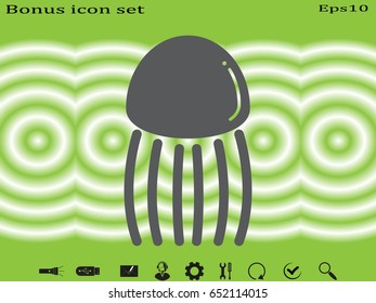 jellyfish, icon, vector illustration eps10